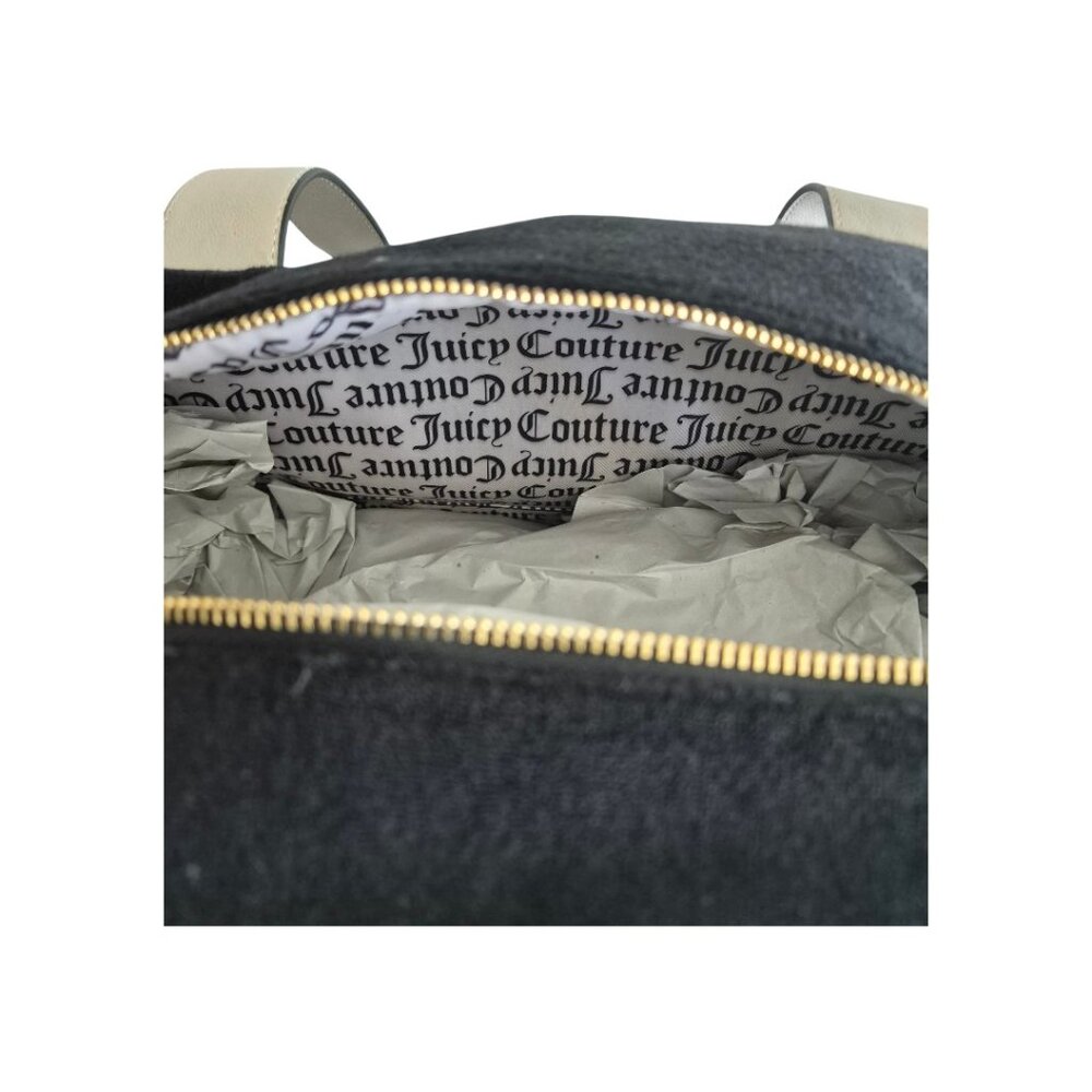 Juicy Couture Black Cream Weekender Duffle Bag NWT - Picture 7 of 8